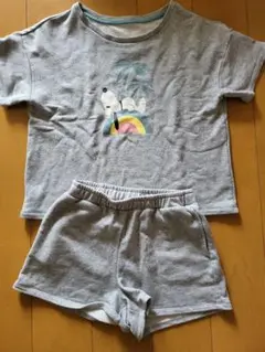 GU スヌーピー Tシャツ ショートパンツセット S グレー