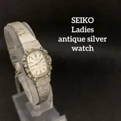 【SEIKO】レディース腕時計 手巻き式 アンティークシルバー 21石