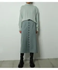 Le ciel bleu ボールボタンタイトスカート