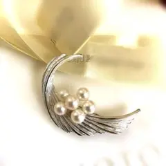 美品　ミキモト　パールブローチ