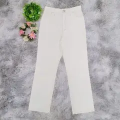 【ミッシェルクラン】 カジュアルパンツ ストレート （SS） ホワイト シンプル