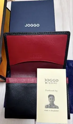 ★約1万で購入★ JOGGO 二つ折り名刺入れ 赤黒