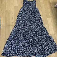 Hok花柄キャミソールロングワンピース　2way