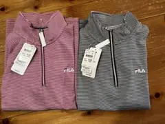 FILA ハーフジップポロシャツ 2枚セット