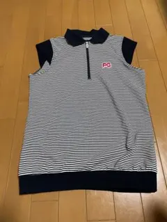PEARLY GATES ストライプ ノースリーブシャツ