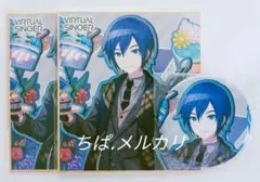 【プロセカ】KAITO バースデー ミニ色紙 缶バッジ