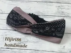 オリジナル 3ライン 刺繍×ドット×グレイッシュパープル