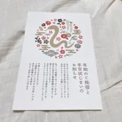 年賀状じまい2025（新年お知らせ）私製10枚入り【特選デザイナーズ】パピレイ