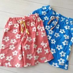BREEZE 花柄ハーフパンツ 140cm 2色セット