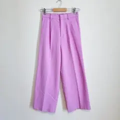 a.v.v ピンク ワイドパンツ センタープレス レディース　ボトムス　春秋