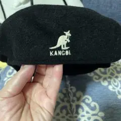KANGOL ブラック ベレー帽 100%ウール