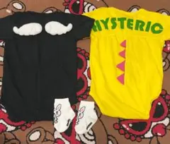HYSTERIC MINI エンジェルミニラロンパース2枚と靴下1足セット