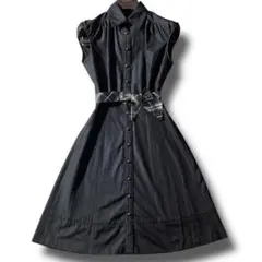 美品　バーバリーブルーレーベル　シャツワンピース　ベルト　ノバチェック　38