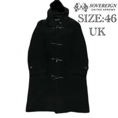 SOVEREIGN ダッフルコート ウールヘリンボーン ソブリン 黒 英国製 inv2320110-01.jpg