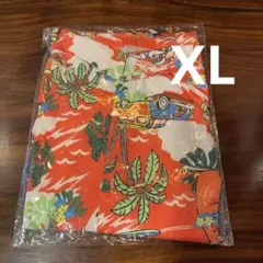 新品未使用 XLサイズ ハワイアンサマーサンタシャツ 半袖アロハシャツ 朱色