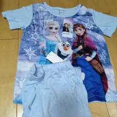 新品　アナと雪の女王 パジャマ 110cm 上下セット　エルサ　オラフ　ブルー