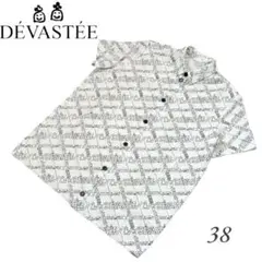 ⭐︎美品　DEVASTEE（ディバステ）　半袖シャツ　モノトーン　総柄　38
