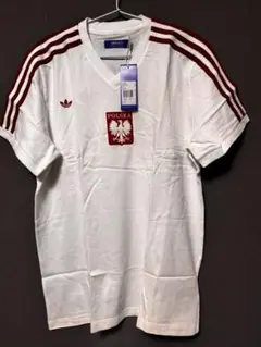 【未使用・タグ付き】adidas E12 Poland ホワイト Tシャツ