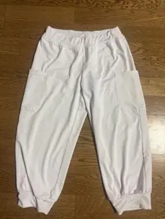 DAMISSホワイト ジョガーパンツ ストーン付き