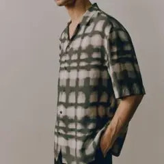 完売『H&M』オープンカラーシャツ/新品Ｌ