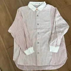 branshes 長袖シャツ 130 ピンクストライプ