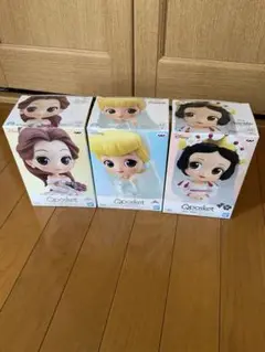 Qposket フィギュア 3体セット ベル シンデレラ 白雪姫 ディズニー