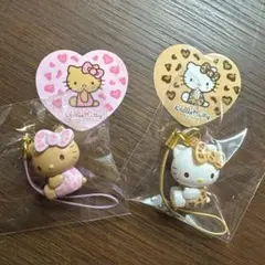 ハローキティ トレーディング マスコット ストラップ2 ヒョウ 2個セット