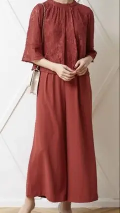 Aimer(エメ) レースフレアスリーブ ワイドパンツセットアップ
