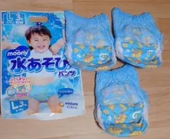 ムーニー水遊び用パンツ Lサイズ 3枚入り新品男の子ピカチュウ柄