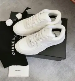 CHANELシャネル スニーカー スエード ファブリック
