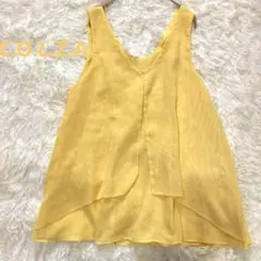 colza コルザ　ハニーズ　チュニック L ノースリーブ 透け感　即日発送✨