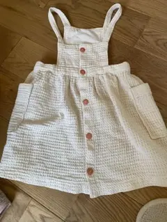 ZARA アイボリー ジャンバースカート 3-4歳