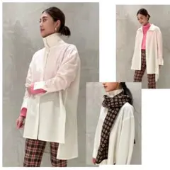 新品✨CABaN ウールツイル ハイネックロングシャツ