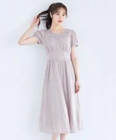 tocco closet★　ワンピース　コットンフラワー刺繍レース　花柄刺繍