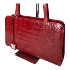 vintage ラルフローレン 牛革 クロコダイル 型押し ショルダーバッグ