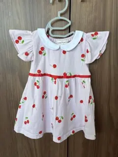 ★値下げ中！moo non non さくらんぼ柄ワンピース 90サイズ