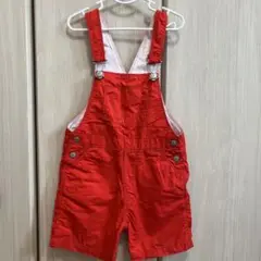 PETIT BATEAU 赤 オーバーオール 80cm