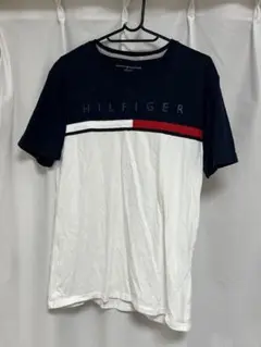 TOMMY HILFIGER Tシャツ M ネイビー/ホワイト