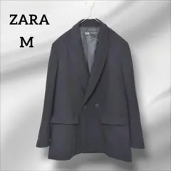 ZARA　 テーラードジャケット　ダブル　ブラック　シンプル　M