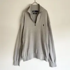 【定番・美品】一点物 ポロラルフローレン ハーフジップセーター オーバーサイズ