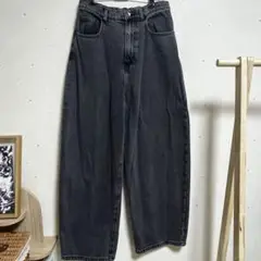 ⭕️即購入可能　LEPSIM カーブデニムパンツ　L ケミカルブラック