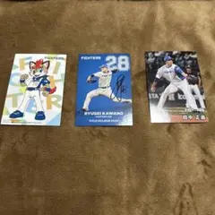 ファイターズ カードセット　カルビー　3枚