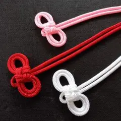 ⭐️ハンドメイド　お守り結び紐　二重叶え結び　めがね結び　３色　合計３本セット