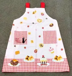 キッズエプロン スイーツデザイン 黒猫