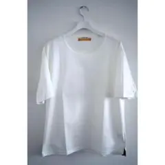 25SS ANSNAM 4重ステッチ u neck t shirt white