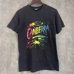 90s シングルステッチ CANBERRA レインボーTシャツ　コピーライト