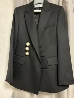 【KIMHEKIM】 BLACKサージ カラーレス 変形ラペル ジャケット セール】【KIMHEKIM】TUXEDO JACKET（テーラードジャケット