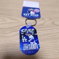 大谷翔平　50-50達成記念　メタルキーリング