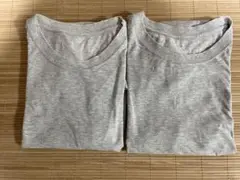 ユニクロメンズTシャツ グレー2点セット　XL