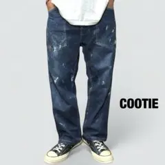 COOTIE アーミーデニムワークトラウザー ベイカー ヴィンテージ加工 ペンキ